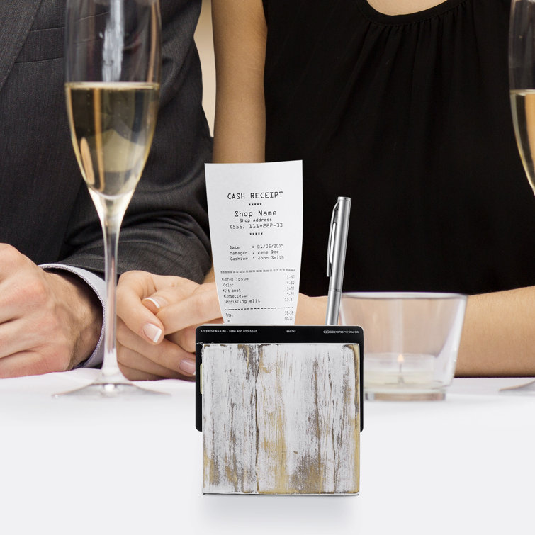 Gracie Oaks Restaurant Wooden Check Presenter Wayfair Canada